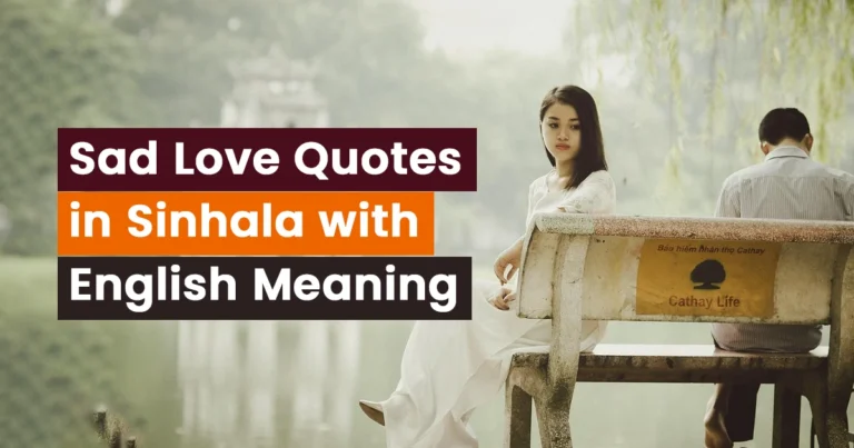 sad love quotes in sinhala with english meaning